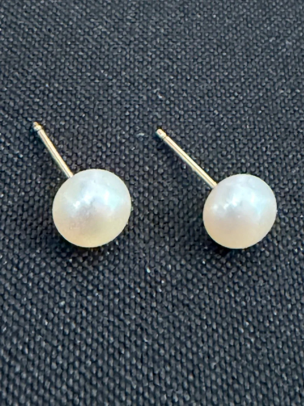 Vintage Pearl & 10k Gold Stud Earrings Coastal Grandma VTG Retro Classic Elegant